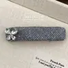 Corea del Sur Lujo Ligero Sentido de Alta Gama Brillo Fino Clip de Pato con Pedrería Dulce Moda Clip para Flequillo Lateral Pasador Roto Accesorios para el Cabello