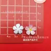 Acessórios de Resina Flor de Cerejeira de Cinco Pétalas Colorida Gradiente Transparente de Gelo 15mm Acessórios para Headwear DIY Presilhas de Cabelo Capas de Celular Enfeites
