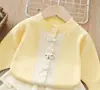 Conjunto de cárdigan y suéter para niñas Aikyung Ropa Exterior Linda con Falda de Pastel Tejido Elegante Conjunto de Dos Piezas