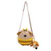 Bolsa Transversal Fofa de Abelhinha para Meninas do Ensino Fundamental Estilo Cartoon Macio e Fofo Bolsa Feminina 2025 Nova Bolsa Leve para Passeios de Primavera