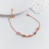 Pulsera Calabaza Nalan de Plata S925 Incrustada con Turmalina y Diamantes, Joyería Exquisita y Simple Estilo Ins Diseño de Nicho S8776