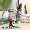 Cross-border New Transparent Acrylic Ornaments Tree-shaped Desktop Ornaments for Sisters