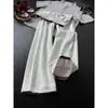 Pantalones de Chándal a Cuadros Plisados de Bloques de Color Americanos para Hombre Diseño de Otoño Pantalones Rectos de Patchwork Corte Limpio Pantalones Casuales