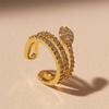 Moda Europeia e Americana Sexy Clipe de Osso de Orelha Pequena Cobra Micro-incrustado Zircônia Brincos Femininos Vento Frio Brincos de Cobra