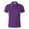 220g32 algodão pérola leve negócio cor sólida lapela masculina e feminina camisa polo bordado com LOGO estampado