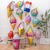 Globo de Helado Caricatura Cono Paleta Forma Especial Bebida Fría Película de Aluminio Fiesta de Helados Decoración de Verano Papel de Aluminio Creativo