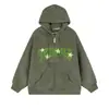 Cárdigan Sudadera con Capucha Bordado de Letras Retro Engrosado y Forrado de Felpa Chaqueta con Capucha Suelta para Pareja Venta al por Mayor Transfronteriza Dropshipping
