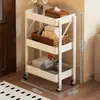 Estante de almacenamiento pequeño con ruedas, estante de almacenamiento multifuncional, organizador de varias capas para el hogar de pie, estante de almacenamiento plegable para snacks