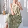 Nova Camisola de Algodão e Seda Estilo Japonês 2026 para Mulheres, Primavera Fina Solta Longa Estilo Princesa Roupa de Dormir