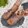 Sandalias de playa de alta gama con bloques de color, sin cordones, suela gruesa, nuevo modelo de verano 2026, sandalias cómodas y versátiles con cordones y puntera abierta