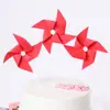 Paquete de 10 bolas de pelo para decorar tartas de cumpleaños, nubes, luna roja enchufable, nubes blancas, adornos de arcoíris para tartas, banderas.