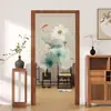 Nova Cortina de Porta de Entrada Estilo Chinês, Cortina Divisória para Uso Doméstico, Instalação Sem Furos, Quarto, Sala de Estar, Cortina Tela de Entrada, Cortina Meio Pendurada para Banheiro