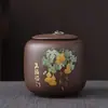 Bote de Cerámica Púrpura Sellado Grande No Tejido a Prueba de Humedad para Almacenar Té Pu'Er en Casa