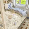 Conjunto de três peças para dormitório universitário, algodão puro, novo conjunto de cama com tema de desenho animado 2025, lençol de cima, capa de edredom, lençol com elástico
