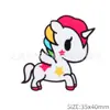 Serie de lindos unicornios de dibujos animados Parche plano de resina para horquilla con fondo blanco Accesorios de joyería DIY, 1Yc27845