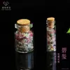 Botella de los deseos con grava de cristal natural y turmalina de colores, adorno de piedra desmagnetizadora para transmisión en vivo, venta al por mayor S6011301