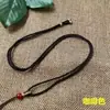 Corda para Pingente de Jade de Pescoço Ajustável Fio de Seda Dourado Nó de Seda Contas de Ágata Vermelha Cordão Tecido à Mão DIY Atacado