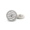 En Stock Botones Metálicos Huecos de Cinco Barras Estilo Chanel para Abrigos Botones para Gabardina Chaqueta Botones de Punto de Alta Gama