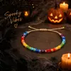 Pulsera de Cuentas Geométricas Redondas de Colores para Mujer Hecha a Mano Ajustable Promoción Publicitaria Fresca Dulce de Verano