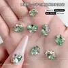 Decoraciones para Uñas Color Rojo Rosa con Brillantes Diamantes K9, Sin Base, Diamantes Apilados Hechos a Mano, Arte de Uñas de Caramelo Colorido