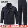 Roupas de trabalho de algodão sarja terno masculino primavera e outono respirável resistente a manchas roupas de soldagem proteção do trabalho local de construção roupas de trabalho lazer ao ar livre