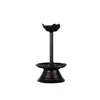 Adornos de Candelabro Retro de Hierro Fundido Hechos a Mano, Lámparas de Aceite de Hierro Antiguo, Candelabros Decorativos para Sala de Té Zen, Lámparas de Piso Estilo Wabi-Sabi
