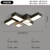 Luminária de teto geométrica criativa da sala de estar moderna simples elegante quadrada combinação personalizada pacote de lâmpada da casa inteira
