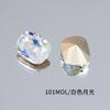 Taladro de vidrio de esquina cuadrada larga de cristal Dongzhou, accesorios de joyería para bricolaje, taladro de clavo alto K9 de 10 x 8 mm, venta al por mayor de fábrica