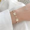 Pulsera de Flor de Aleación Estilo Ins Minimalista Coreano y Japonés, Elegante Pulsera de Margarita para Uso Diario, Accesorio para Mujer