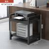 Armário de armazenamento para impressora pequeno apartamento prateleira de mesa de escritório estante de armazenamento móvel de piso suporte para gabinete de computador