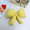 Tela de Algodón Rellena de Algodón Lazo a Cuadros Accesorios para el Cabello Jk Hermosa Chica Pinza Accesorios DIY Zapatos Calcetines Ropa y Decoración de Sombrero