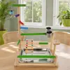 Soporte Interactivo de Escritorio para Loros Plataforma Multifuncional de Entretenimiento para Cacatúas y Periquitos para Jugar y Trepar