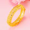 Nova Pulseira de Fivela Vazada em Ouro Latão Banhado a Ouro Vietnamita Areia para Mulheres Retrô Joias de Casamento Atacado de Joias