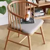 Silla de Princesa de Madera Maciza Nórdica Estilo Chino Nuevo Hogareña Balcón Círculo Windsor con Reposabrazos Mesa de Centro Informal Silla de Comedor