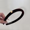 Faixa de Cabeça Artística Retro com Textura Outono e Inverno Nova Etiqueta Dourada Cabeçalho Estilo Francês Faixa de Cabeça de Esponja Acessório de Cabelo Atmosférico Feminino