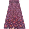 Suministro directo de fábrica de tela bordada con patrón floral y de hojas dispersas con pedrería, tela de algodón nigeriano para vestidos de mujer, Encaje Voile