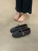 Zapatos Planos de Lana Mary Jane para Mujer, Nuevos Zapatos de Felpa Otoño e Invierno 2025, Zapatos Cálidos de Algodón Estilo Francés