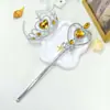 Suministrado Directamente desde la Fuente, Corona de Diamantes en Forma de Corazón de Princesa, Varita Mágica, Set de Tocados Europeos de Hada de Cristal con Piedras Preciosas