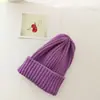 Gorro para Niños Nuevo Placa Ligera Color Sólido Gorro de Lana Tejido para Padres e Hijos Otoño e Invierno Cálido Gorro Protector de Orejas Moderno para Niños y Niñas