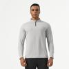 Cross-border Nova meia zíper gola vertical camiseta esportiva top masculino polegar cinto fitness elástico treinamento corrida roupas manga longa