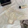 Estilo Pesca Hija ~ Ropa Interior Sexy de Satén Francés para Mujer Cintura Baja Puro Deseo Ropa Interior Coqueta para Mujer Ahuecado para Mujer Verano