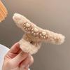 Pinza para el Cabello Grande de Peluche para Mujer 2025 Modelo Nuevo Pinza Tiburón de Gama Alta Estilo Coreano Sensación de Alto IQ Pinza Melard