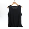 Colete masculino modal com gola redonda solto casual plus size camiseta sem mangas verão fino respirável Top masculino esportivo