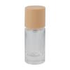 Nuevo Frasco de Loción con Bomba de Presión de 30 ml, Frasco Redondo Recto de Vidrio Transparente con Cubierta Exterior Amarilla, Frasco para Líquido de Base, Material de Embalaje Cosmético