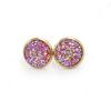 RUMNVNTY Entusiasta Transfronterizo 12mm Acero Inoxidable Chapado en Oro Gypsophila Aretes de Presión Aretes de Resina Venta al por Mayor