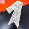 Pañuelo de seda con 26 letras para el pelo, elegante y súper bonito, estilo coreano, decorativo, para atar bolsos, para mujer, novedad de 2022