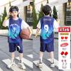 Ropa de baloncesto para niños, camiseta de manga corta para niños, ropa de entrenamiento deportiva de secado rápido para competición de jardín de infancia de verano para mujeres, ropa estampada