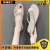 Sandalias de Pedrería 2026 Nuevo Estilo Chanclas para Mujer Suela Plana Hermoso Estilo de Hada Playa Verano Uso en Exteriores Chanclas al por Mayor