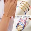 Pulsera Tejida de Nudo Celta Irlandés Transfronteriza Europea y Americana Tendencia de Moda para Mujer Color Acero Inoxidable Libre de Color Cuerda de Mano Combinable