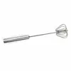 Batidor de huevos semiautomático de acero inoxidable, batidor manual de crema, batidor de huevos giratorio de cocina para el hogar, repostería